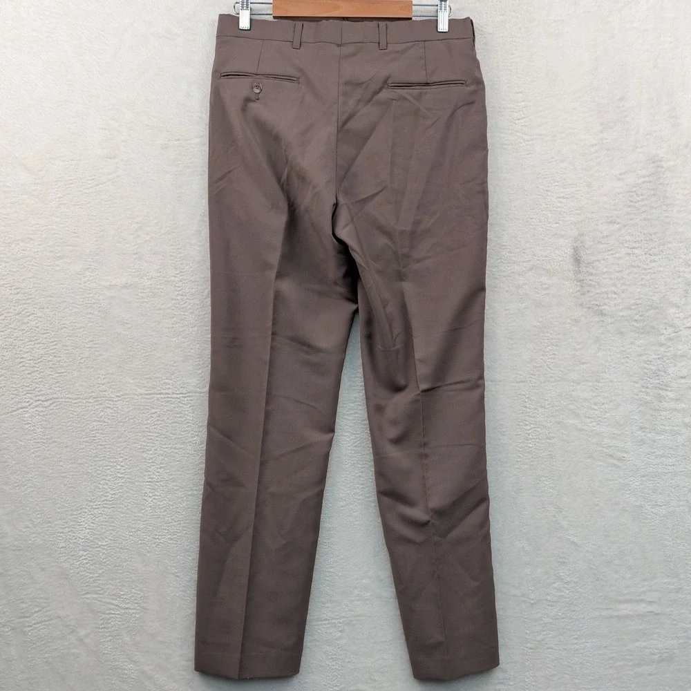 VTG Levi Strauss Trousers Men's 34x32 Brown Talon Zip Flare Straight Leg 70s